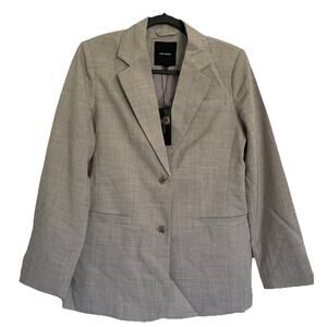 Vero Moda Cassidy Loose Vapor Blue Melange Blazer Jacket Birch Women US 6 NWT